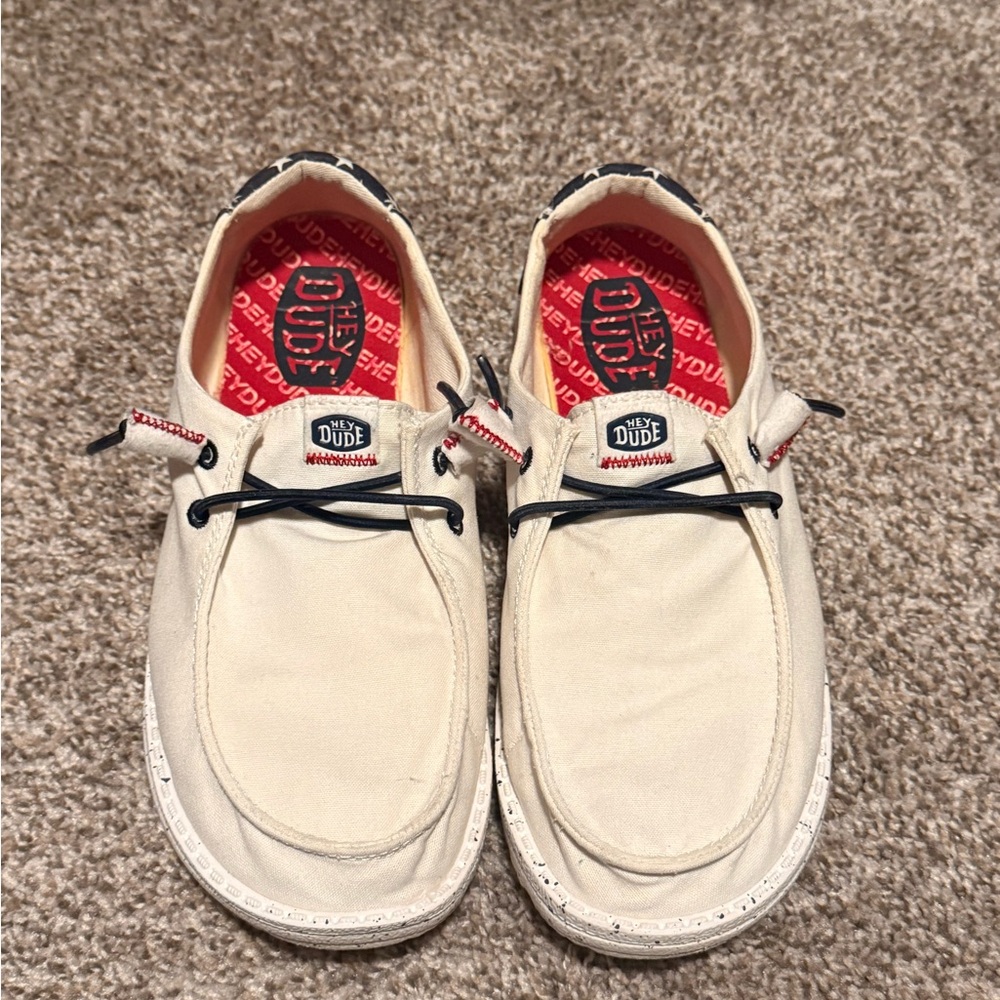 Hey Dude Women's Beige Slip-On Loafers